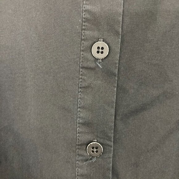 Misook Black Relaxed Fit Long Sleeve Button Down XL Preppy Office - Picture 3 of 9